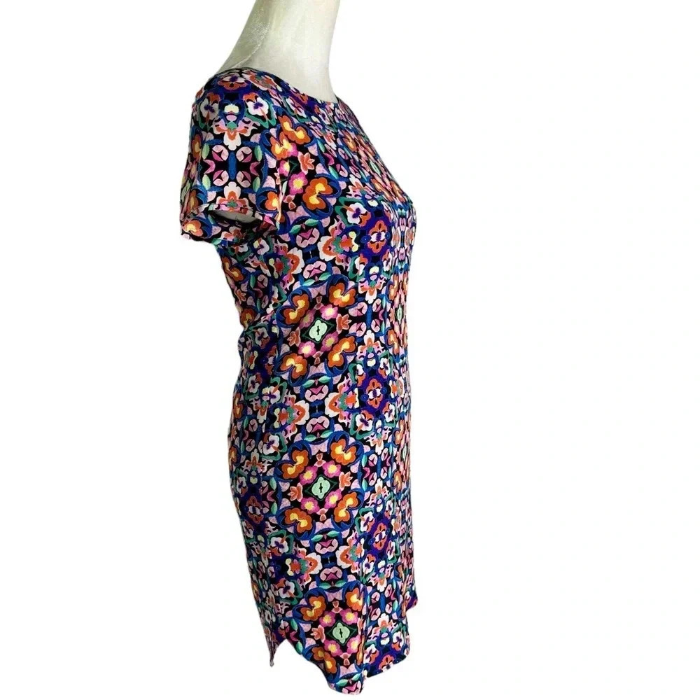 Yumi Kim 100% Silk Abstract Floral Mini Shift Dress Size XS - Picture 4 of 11